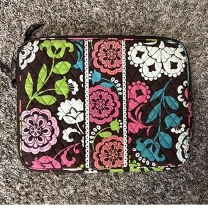Vera Bradley Floral Laptop Case - Brown, Pink, Green